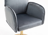 HR280N Scaun Grafit  din Catifea cu Bază Aurie