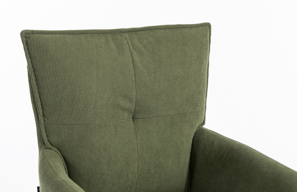 HR250K Scaun Zsályazöld Prémium Kordbársony Bază Aurie