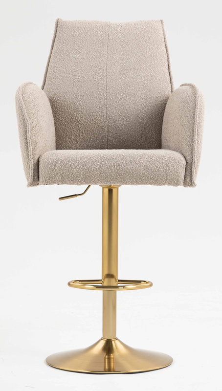 HR280W Scaun Latte Boucle cu Bază Aurie