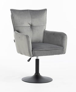 HR250N Scaun Catifea Grafit Bază Neagră