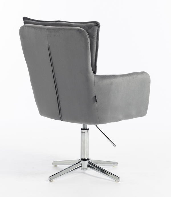 HR250CROSS Scaun Catifea Grafit Bază Cromata