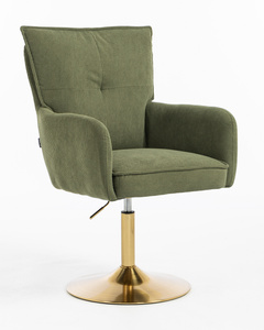 HR250N Scaun Zsályazöld Prémium Kordbársony Bază Aurie