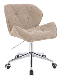 HR111K Scaun Latte Boucle cu Bază Cromata