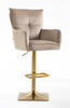 HR250KW Scaun Catifea Latte Bază Aurie