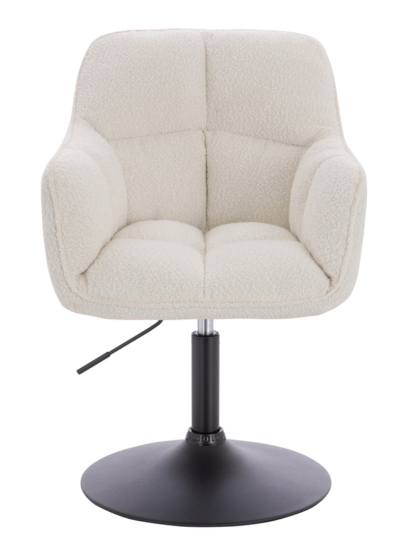 HR550N Scaun Crem Boucle cu Bază Neagră