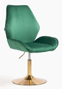 HR350N Scaun Verde din Catifea Bază Aurie
