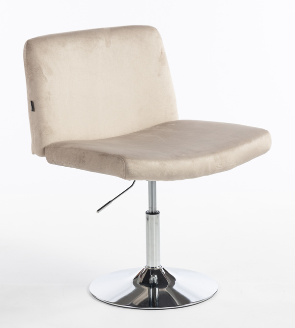 HR150N Scaun Latte din Catifea cu Bază Cromata