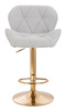 HR111W Scaun Gri Boucle cu Bază Aurie
