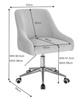 HR920K Scaun Grafit din Catifea cu Bază Cromata