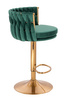 HR450W Scaun Verde din Catifea cu Bază Aurie