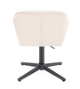 HR111CROSS Scaun Crem Catifea cu Bază Neagră