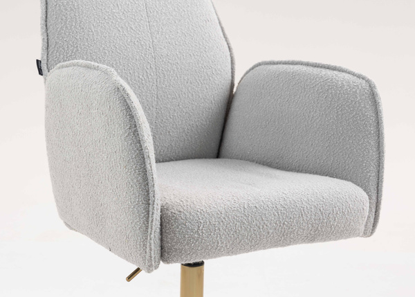 HR280K Scaun Gri Boucle cu Bază Aurie
