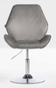 HR350N Scaun Gray din Catifea Bază Cromata