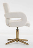 HR8404CROSS Scaun Crem Boucle cu Bază Aurie