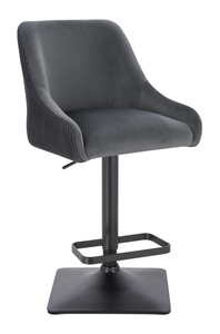 HR920KW Scaun Grafit din Catifea cu Bază Neagră