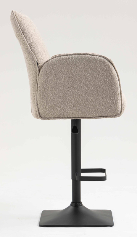 HR280KW Scaun Latte Boucle cu Bază Neagră