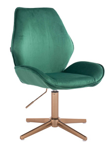 HR350CROSS Scaun Verde din Catifea Bază Aurie