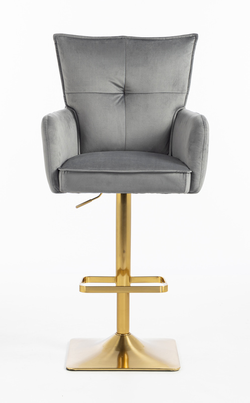 HR250KW Scaun Catifea Grafit Bază Aurie