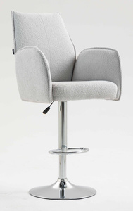 HR280W Scaun Gri Boucle cu Bază Cromata