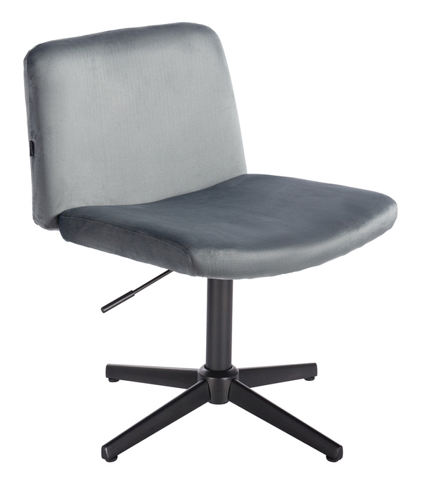 HR150CROSS Scaun Grafit din Catifea cu Bază Neagră
