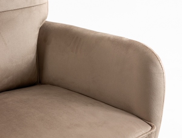 HR250CROSS Scaun Catifea Latte Bază Neagră