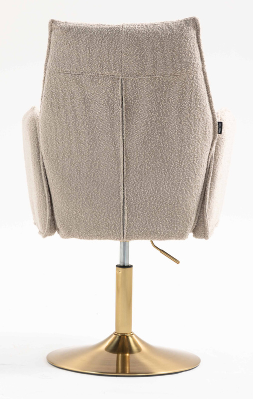 HR280N Scaun Latte Boucle cu Bază Aurie