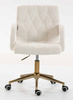 HR8404K Scaun Crem Boucle cu Bază Aurie