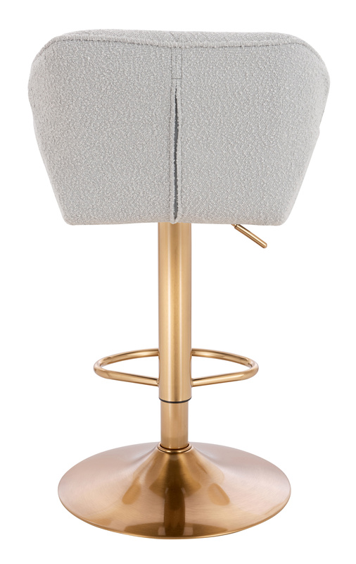 HR111W Scaun Gri Boucle cu Bază Aurie