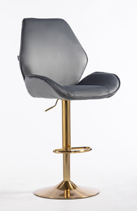 HR350W Scaun Grafit din Catifea Bază Aurie