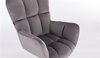 HR650CROSS Grafit Catifea Scaun cu Bază Neagră