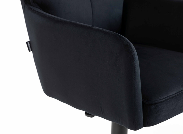 HR250W Scaun Catifea Neagră Bază Neagră