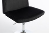 HR150N Scaun Neagră din Catifea cu Bază Cromata