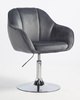 HR2055N Scaun Grafit din Catifea cu Bază Cromata