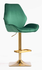 HR350KW Scaun Verde din Catifea Bază Aurie