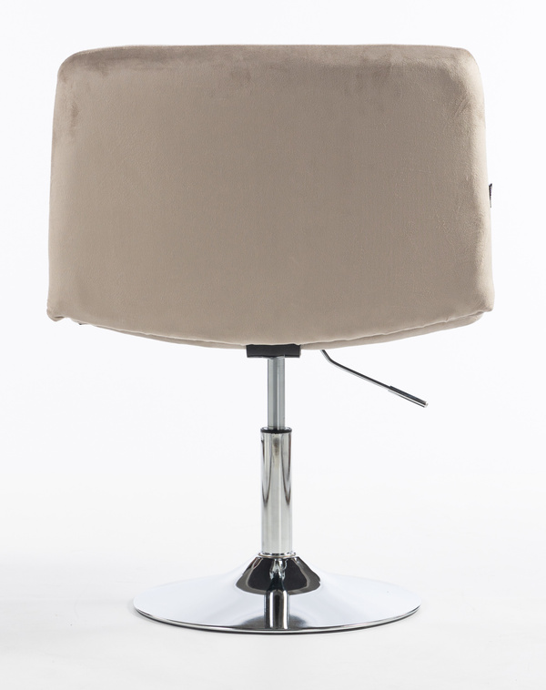HR150N Scaun Latte din Catifea cu Bază Cromata