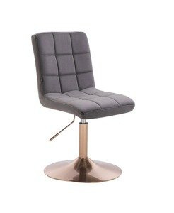 HR7009N Scaun Catifea Grafit cu Bază Aurie