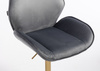HR350N Scaun Grafit din Catifea Bază Aurie