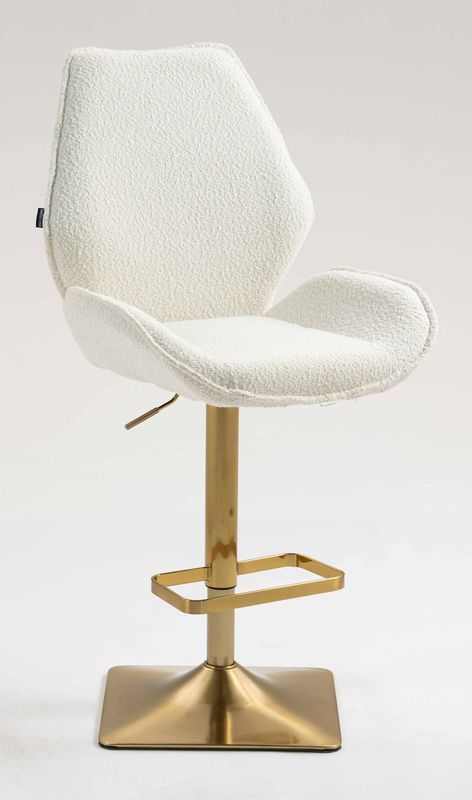 HR350KW Scaun Boucle din Catifea Bază Aurie