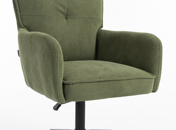 HR250K Scaun Zsályazöld Prémium Kordbársony Bază Neagră