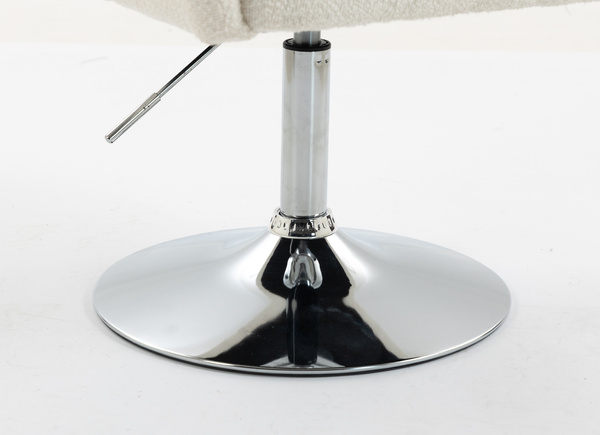 HR250N Scaun Crem Boucle Bază Cromata