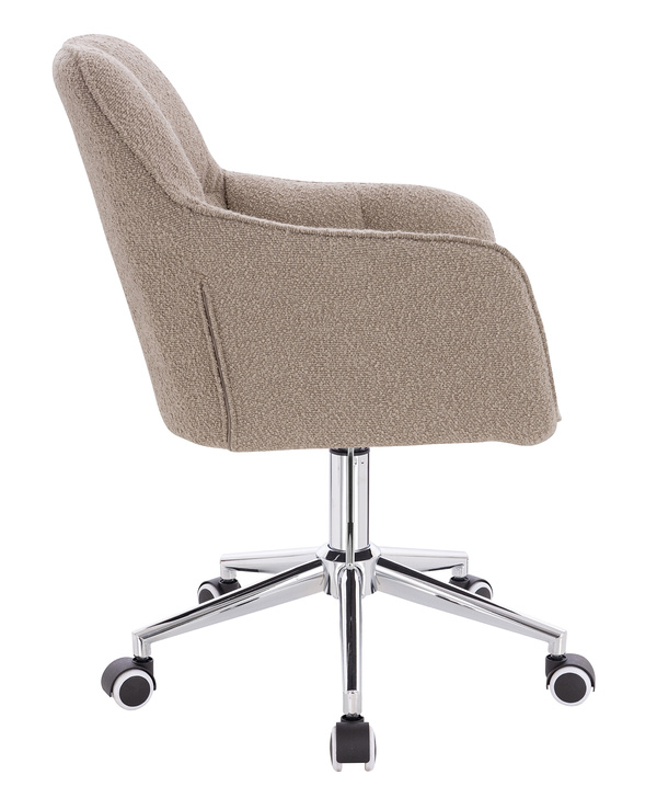 HR550K Scaun Latte Boucle cu Bază Cromata