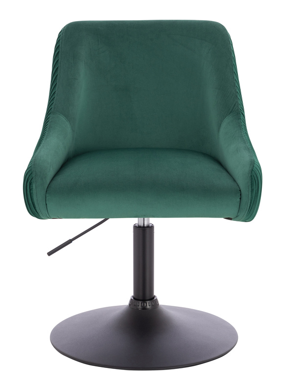 HR920N Scaun Verde din Catifea cu Bază Neagră