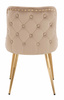 HR940 Scaun cu picioare aurii Latte din Catifea