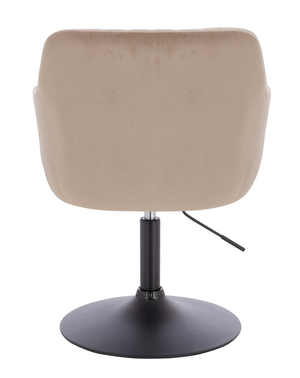 HR190N Scaun Latte din Catifea cu Bază Neagră