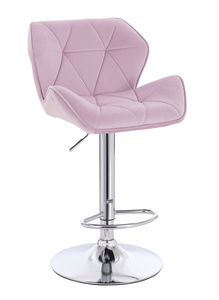 HR111W Scaun Mov Velur Bază Cromata