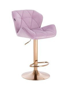 HR111W Scaun Catifea Mov Velur cu Bază Aurie