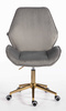 HR350K Scaun Gray din Catifea Bază Aurie