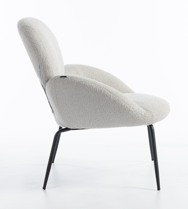 HR2045 Scaun Gri Boucle cu Bază Neagră