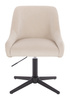 HR920CROSS Scaun Crem din Catifea cu Bază Neagră