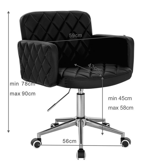 HR802N Scaun Crem din Catifea cu Bază Cromata